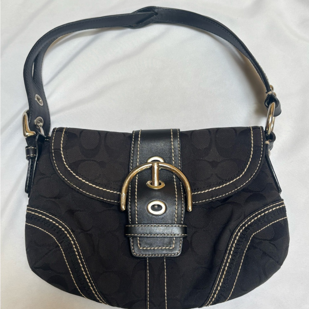 Coach y2k small hobo bag black magnetic clasp